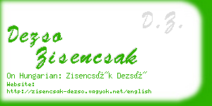 dezso zisencsak business card